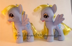 Size: 631x409 | Tagged: safe, artist:okiegurl1981, character:derpy hooves, species:pony, brushable, custom, irl, photo, solo, toy