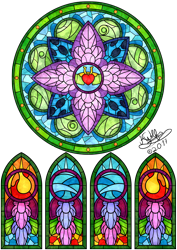 Size: 1240x1748 | Tagged: safe, artist:h-stallionwolf, species:changeling, species:reformed changeling, changeling egg, egg, stained glass, stained glass effect, window, wings