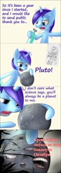 Size: 1002x2805 | Tagged: safe, artist:dazko, character:minuette, ask doctor colgate, dialogue, pluto, russian