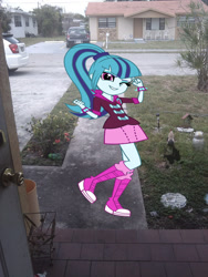 Size: 774x1032 | Tagged: safe, artist:breezyblueyt, edit, character:sonata dusk, my little pony:equestria girls, equestria girls in real life, female, solo, wrong aspect ratio