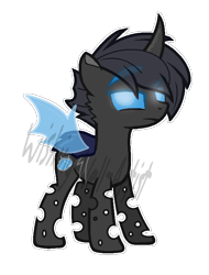 Size: 600x788 | Tagged: safe, artist:wishing-well-artist, base used, oc, oc only, oc:tramp, species:changeling, simple background, solo, transparent background, watermark