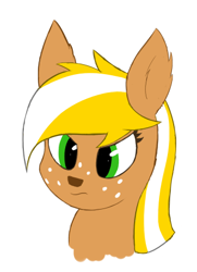 Size: 322x444 | Tagged: safe, artist:deerdraw, oc, oc only, oc:terra byte, species:deer, angry, bust, female, original species, simple background, solo, white background