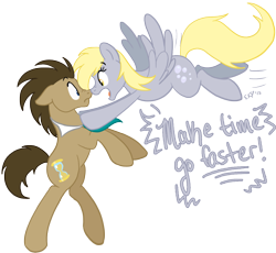Size: 1261x1158 | Tagged: safe, artist:cluttercluster, character:derpy hooves, character:doctor whooves, character:time turner, species:pegasus, species:pony, female, mare