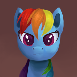 Size: 1500x1500 | Tagged: safe, artist:sycreon, character:rainbow dash, species:pegasus, species:pony, bust, female, mare, portrait, solo