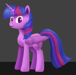 Size: 850x836 | Tagged: safe, artist:sycreon, character:twilight sparkle, character:twilight sparkle (alicorn), species:alicorn, species:pony, female, gray background, mare, simple background, solo