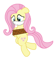 Size: 4689x5000 | Tagged: safe, artist:darkstorm619, character:fluttershy, absurd resolution, arm behind back, bondage, bound and gagged, cloth gag, damsel in distress, female, floppy ears, gag, rope, rope bondage, semi-anthro, simple background, solo, tied up, transparent background, worried