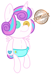 Size: 1995x2878 | Tagged: safe, artist:little903, character:princess flurry heart, species:alicorn, species:pony, :v, button eyes, diaper, female, limited edition, plushie, simple background, solo, transparent background, vector