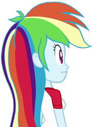 Size: 456x628 | Tagged: safe, artist:fella, character:rainbow dash, equestria girls:legend of everfree, g4, my little pony: equestria girls, my little pony:equestria girls, back, female, looking back, simple background, solo, transparent background
