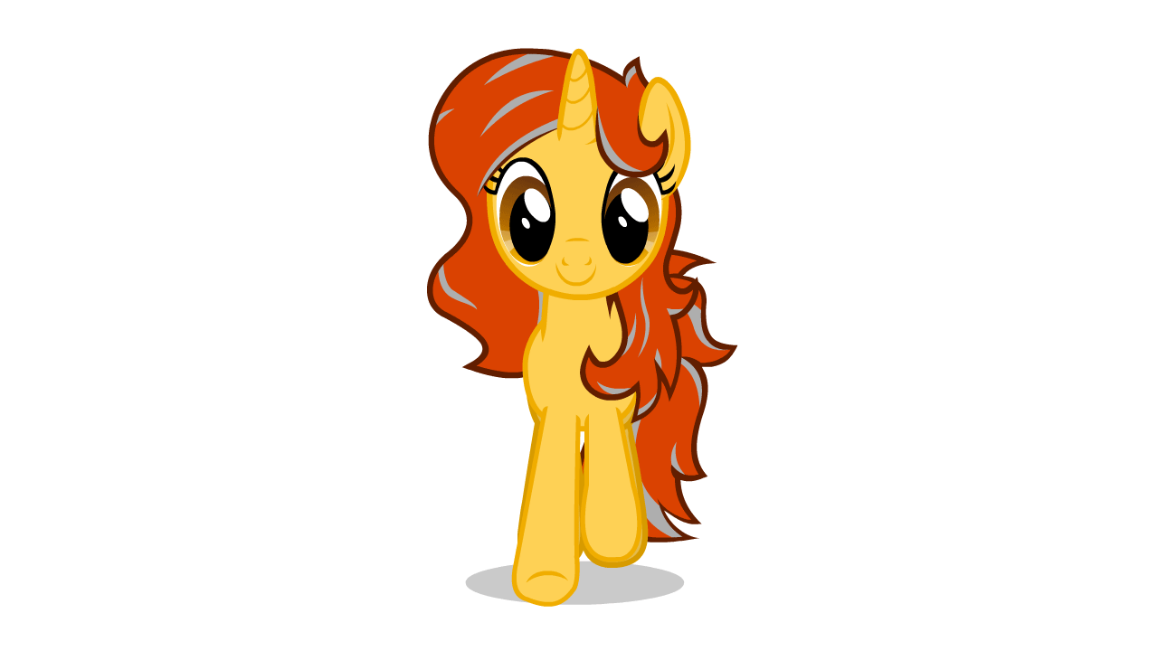 Size: 1280x720 | Tagged: safe, artist:sigmastarlight, oc, oc only, oc:cinderheart, species:pony, species:unicorn, animated, cute, female, gif, golden eyes, mare, ocbetes, simple background, solo, trotting, walk cycle, walking, white background