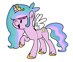 Size: 2032x1722 | Tagged: safe, artist:raptorfarts, character:princess celestia, oc, oc only, oc:sugar swirl, species:pony, species:unicorn, clothing, costume, fake cutie mark, fake wings, horseshoes, simple background, transparent background