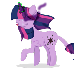 Size: 2000x1900 | Tagged: safe, artist:emerald-bliss, character:twilight sparkle, species:pony, species:unicorn, crying, dark magic, female, lineless, magic, simple background, solo, sombra eyes, transparent background
