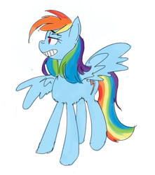 Size: 584x661 | Tagged: safe, artist:mcwhale4, character:rainbow dash, species:pony, female, simple background, solo, white background