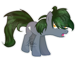 Size: 1945x1512 | Tagged: safe, artist:emerald-bliss, oc, oc only, oc:mark, species:earth pony, species:pony, alternate mane color, male, simple background, solo, stallion, transparent background