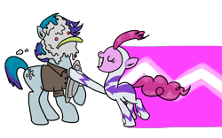 Size: 3000x1868 | Tagged: safe, artist:raptorfarts, character:fili-second, character:pinkie pie, species:earth pony, species:pony, episode:power ponies, g4, my little pony: friendship is magic, female, food, goon, grin, henchmen, pie, pied, quick trim, smiling, solo