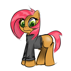 Size: 3000x3000 | Tagged: safe, artist:timeforsp, character:babs seed, episode:one bad apple, g4, my little pony: friendship is magic, clothing, female, older, shirt, simple background, solo