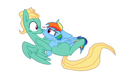 Size: 935x569 | Tagged: safe, artist:moonlightthegriffon, character:rainbow dash, character:zephyr breeze, species:pony, boop, cute, dashabetes, female, male, noseboop, shipping, simple background, straight, transparent background, zephdash, zephyrbetes