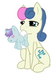Size: 330x446 | Tagged: safe, artist:dexterousdecarius, base used, character:bon bon, character:liza doolots, character:petunia, character:sweetie drops, character:tootsie flute, parent:bon bon, parent:lyra heartstrings, parents:lyrabon, cute, diaper, female, foal, lyrabontoots family, magical lesbian spawn, mother and daughter, offspring, simple background, stressed, tired, tootsie cute, transparent background