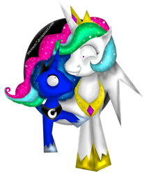 Size: 900x1050 | Tagged: safe, artist:rocioam7, character:princess celestia, character:princess luna, princess molestia, ship:princest, female, implied incest, lesbian, shipping