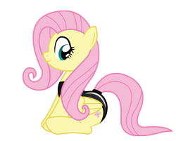 Size: 1148x924 | Tagged: safe, artist:darkstorm619, character:fluttershy, species:pegasus, species:pony, clothing, female, latex, one-piece swimsuit, show accurate, simple background, sitting, solo, swimsuit, transparent background, vector