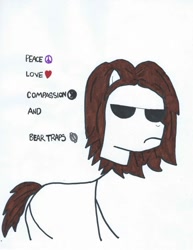 Size: 786x1017 | Tagged: safe, artist:dachosta, species:pony, crossover, ponified, sharpie, solo, traditional art, youtube, youtuber