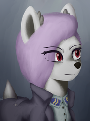 Size: 780x1050 | Tagged: safe, artist:phi, oc, oc only, oc:ansa simo, species:deer, equestria at war mod, clothing, female, hair over one eye, overcoat, shirt, solo