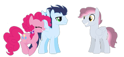 Size: 1052x487 | Tagged: safe, artist:moonlightthegriffon, base used, character:pinkie pie, character:soarin', oc, oc:frosted sugar clouds, parent:pinkie pie, parent:soarin', parents:soarinpie, species:pegasus, species:pony, ship:soarinpie, male, offspring, shipping, simple background, stallion, straight, transparent background