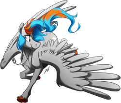 Size: 969x824 | Tagged: safe, artist:longmuzzlepony, oc, oc:shade flash, species:pegasus, species:pony, dog tags, male, simple background, solo, transparent background, wings