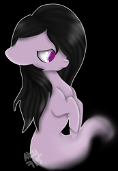 Size: 2153x3113 | Tagged: safe, artist:ether-akari, oc, oc only, oc:violet sunflower, species:earth pony, species:pony, female, ghost, ghost pony, monster pony, request, sad, solo