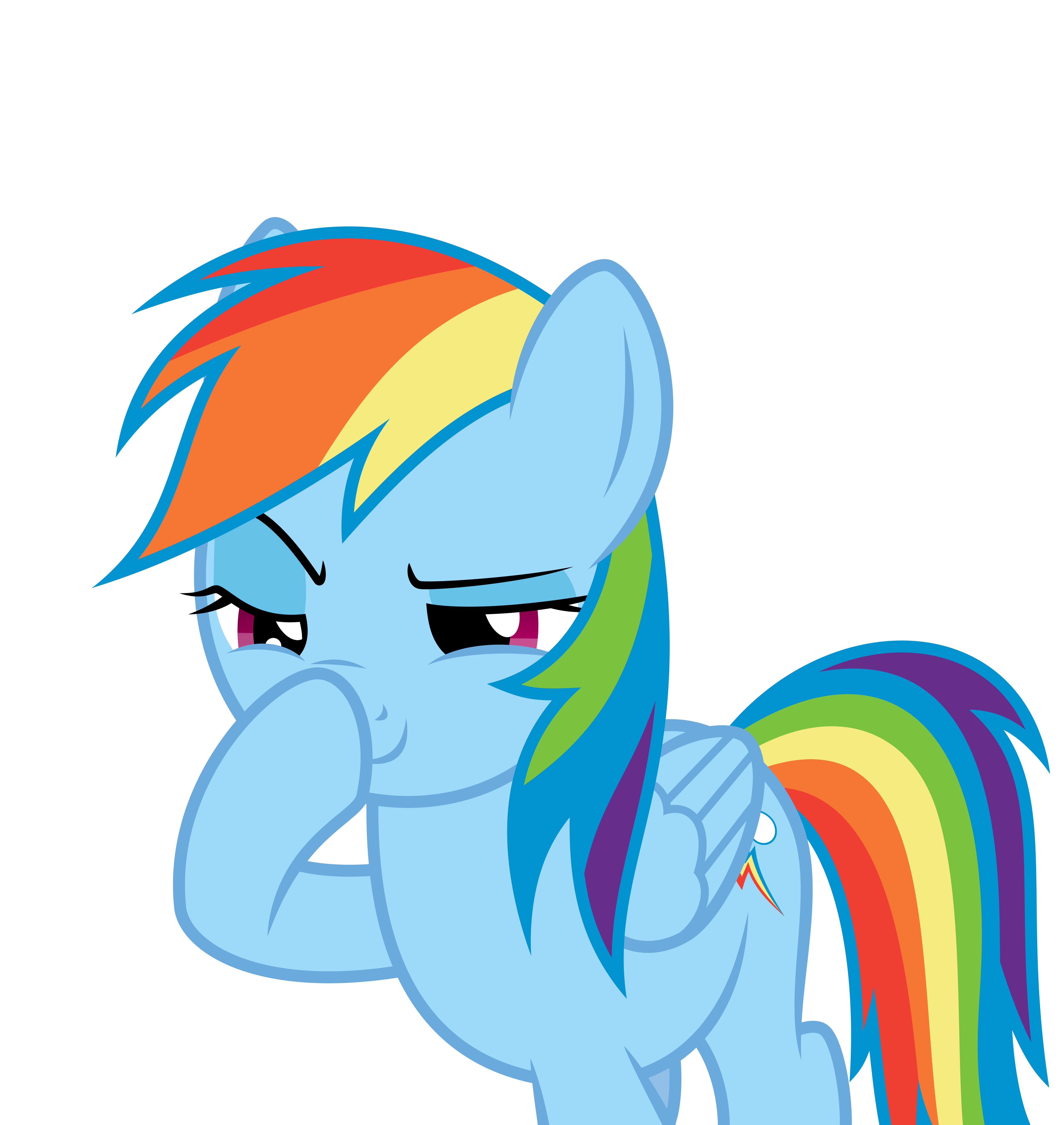 Size: 5000x5287 | Tagged: safe, artist:memely, character:rainbow dash, absurd resolution, animated, boop, female, self-boop, simple background, smashed, smashing, smug, solo, squishy, the boopening, transparent background, vector
