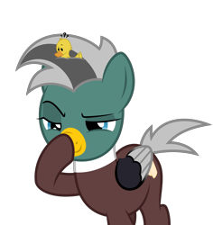 Size: 5000x5287 | Tagged: safe, artist:memely, oc, oc only, oc:dolan, oc:duk, absurd resolution, boop, duck pony, duckface, glimmerposting, meme, quack, self-boop, simple background, smug, solo, the boopening, transparent background, vector
