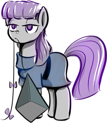 Size: 775x891 | Tagged: safe, artist:christheblue, character:maud pie, species:earth pony, species:pony, colored, female, kite, lidded eyes, mare, simple background, white background