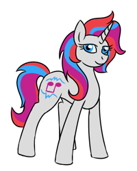 Size: 400x500 | Tagged: safe, artist:spyro-for-life, oc, oc only, oc:contrabass, parent:octavia melody, parent:vinyl scratch, parents:scratchtavia, species:pony, species:unicorn, female, magical lesbian spawn, mare, next generation, offspring, simple background, solo, white background