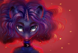 Size: 2560x1765 | Tagged: safe, artist:sarkarozka, character:princess luna, species:alicorn, species:anthro, species:pony, blue eyes, looking at you, male, prince artemis, red, royalty, rule 63, solo, stallion