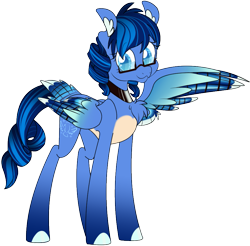 Size: 909x894 | Tagged: safe, artist:songheartva, oc, oc:jay watcher, species:pegasus, species:pony, female, glasses, mare, simple background, solo, tail feathers, transparent background