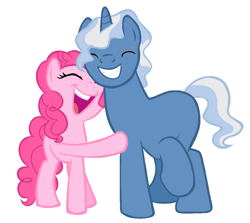 Size: 1119x997 | Tagged: safe, artist:neighsay, character:pinkie pie, character:pokey pierce, ship:pokeypie, female, male, shipping, size difference, straight
