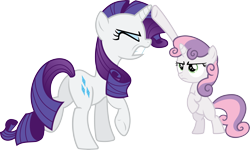 Size: 6939x4175 | Tagged: safe, artist:mehoep, character:rarity, character:sweetie belle, species:pony, species:unicorn, absurd resolution, duo, eyes closed, female, filly, foal, mare, simple background, sisters, transparent background, vector