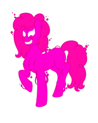 Size: 600x750 | Tagged: safe, artist:spyro-for-life, character:pinkie pie, non-mlp oc, oc, oc:hysteria (symbiote), species:earth pony, species:pony, fanfic:the symbiote, female, mare, marvel comics, sharp teeth, simple background, smiling, symbiote, teeth, transparent background