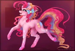 Size: 2900x2000 | Tagged: safe, artist:copshop, character:pinkie pie, species:earth pony, species:pony, female, mare, open mouth, pinkie pie is best pony, rainbow power, smiling, solo