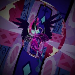 Size: 2048x2048 | Tagged: safe, artist:ponyalfonso, edit, character:midnight sparkle, character:twilight sparkle, character:twilight sparkle (scitwi), species:eqg human, my little pony:equestria girls, boutique, doctor strange, magic, magic circle, midnight sparkle