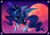 Size: 3000x2100 | Tagged: safe, artist:janegumball, character:princess luna, species:alicorn, species:pony, g4, alternate design, blaze (coat marking), cloud, colored wings, crown, ethereal mane, female, full moon, galaxy mane, glowing horn, hoers, hoof shoes, horse, jewelry, mare, moon, multicolored wings, necklace, night, peytral, raised hoof, regalia, smiling, socks (coat marking), solo, spread wings, wings