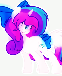Size: 768x934 | Tagged: safe, artist:mlpcotton-candy-pone, oc, oc:magical melody, species:pony, species:unicorn, bow, female, hair bow, mare, solo