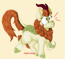 Size: 1063x953 | Tagged: safe, artist:pony-puke, character:autumn blaze, species:kirin, episode:sounds of silence, g4, my little pony: friendship is magic, wide eyes