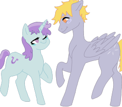 Size: 950x841 | Tagged: safe, artist:dexterousdecarius, base used, character:crackle pop, character:liza doolots, character:petunia, character:tootsie flute, species:pegasus, species:pony, species:unicorn, blushing, female, male, older, shipping, simple background, story in the source, straight, tootsie cute, tootsiepop, transparent background