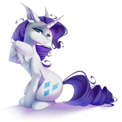 Size: 3126x3132 | Tagged: safe, artist:jun1313, character:rarity, species:pony, species:unicorn, chest fluff, female, looking at you, mare, simple background, solo, transparent background
