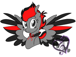 Size: 1600x1200 | Tagged: safe, artist:songheartva, oc, oc:ruza, species:pegasus, species:pony, bust, colored wings, female, mare, multicolored wings, portrait, simple background, solo, transparent background