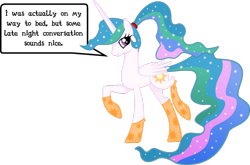 Size: 1280x845 | Tagged: safe, artist:voaxmasterspydre, character:princess celestia, species:alicorn, species:pony, clothing, cute, cutelestia, female, mare, ponytail, princess, simple background, socks, solo, transparent background, walking
