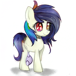 Size: 512x512 | Tagged: safe, ai model:aerial, oc, oc only, oc:cosmo, species:pony, simple background, solo, white background
