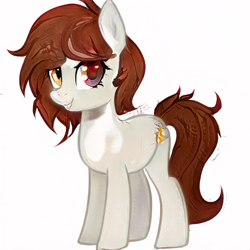 Size: 512x512 | Tagged: safe, ai model:aerial, oc, oc only, species:earth pony, species:pony, looking at you, simple background, solo, white background