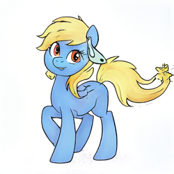 Size: 512x512 | Tagged: safe, ai model:aerial, character:derpy hooves, species:pony, female, simple background, solo, white background