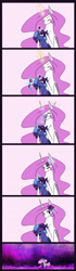 Size: 1138x4073 | Tagged: safe, artist:lunaritass, character:princess celestia, character:princess luna, species:pony, comic, floral head wreath, flower, magic, pink-mane celestia, royal sisters, s1 luna, sisterly love